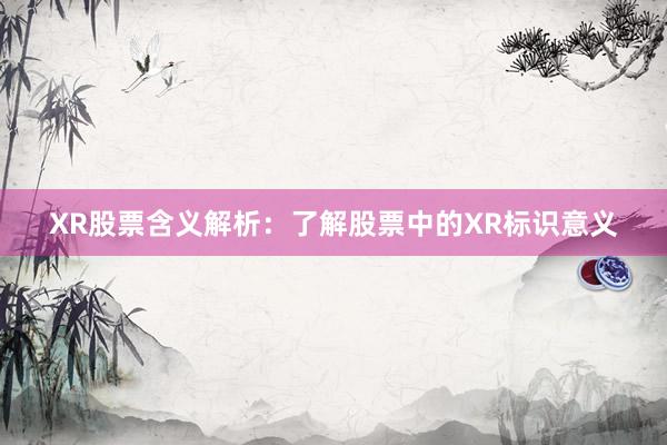 XR股票含义解析：了解股票中的XR标识意义