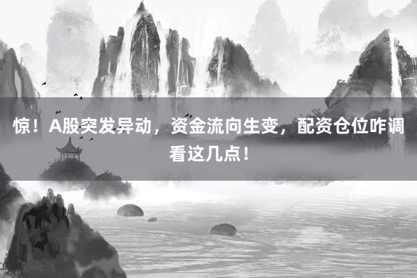 惊！A股突发异动，资金流向生变，配资仓位咋调看这几点！