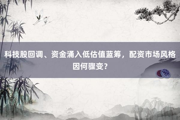科技股回调、资金涌入低估值蓝筹，配资市场风格因何骤变？